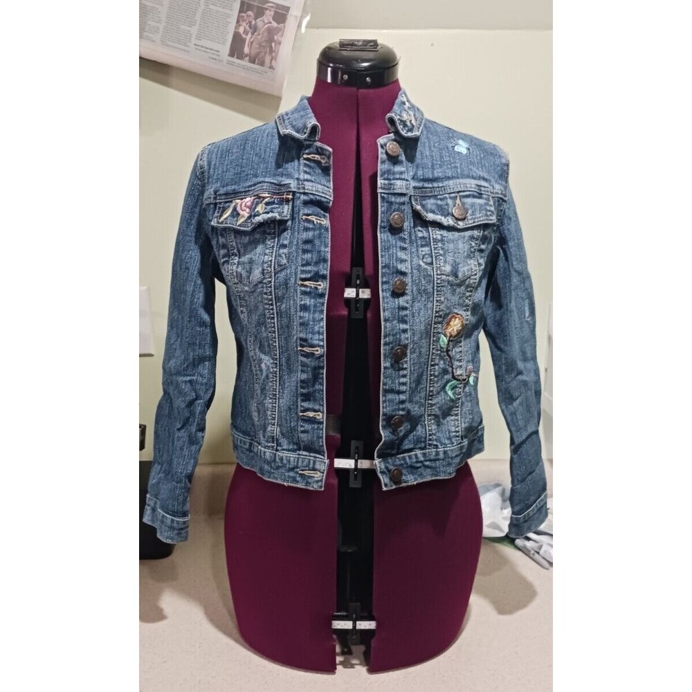 American Jean Co Girls M Embroidered Denim jacket